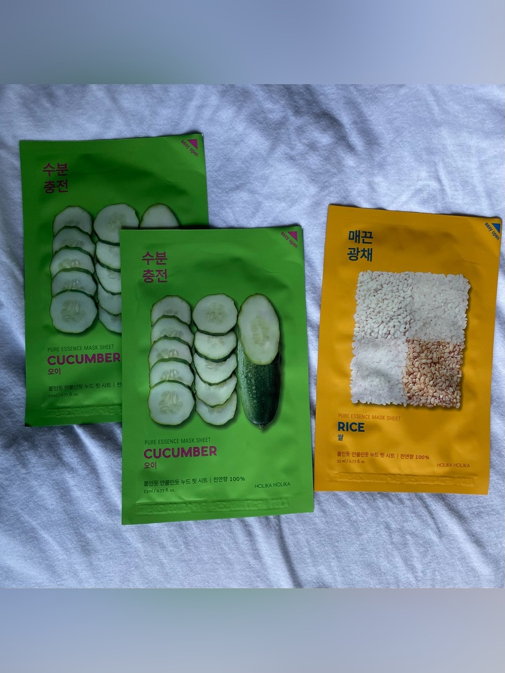 Holika Holike Pure Essence Mask Sheets - Cucumber & Rice